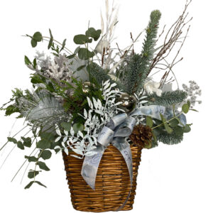 centro de flores blanca navidad