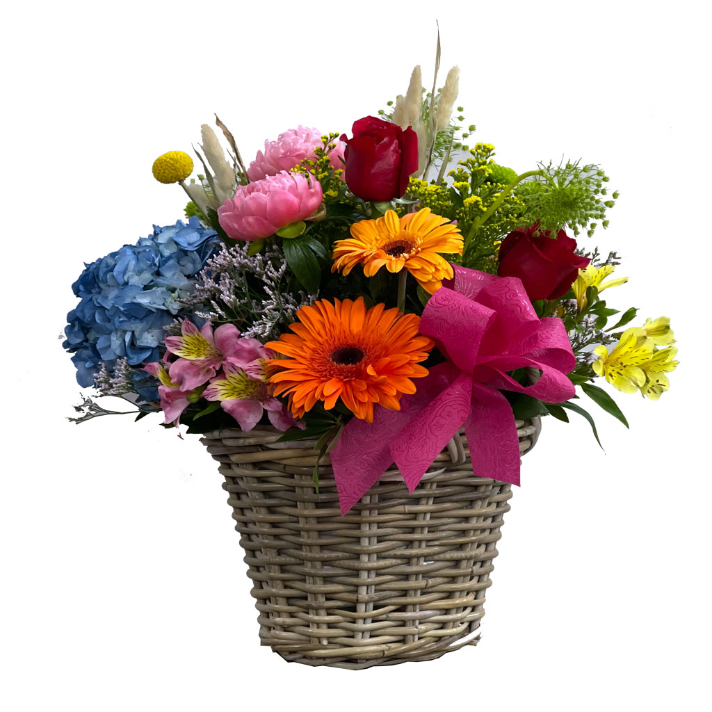 canasto de flores para regalar italia 01